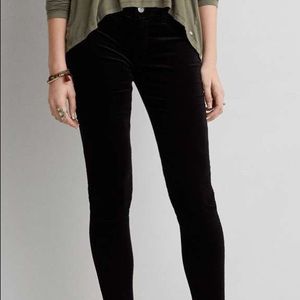 American Eagle Jegging black velvet